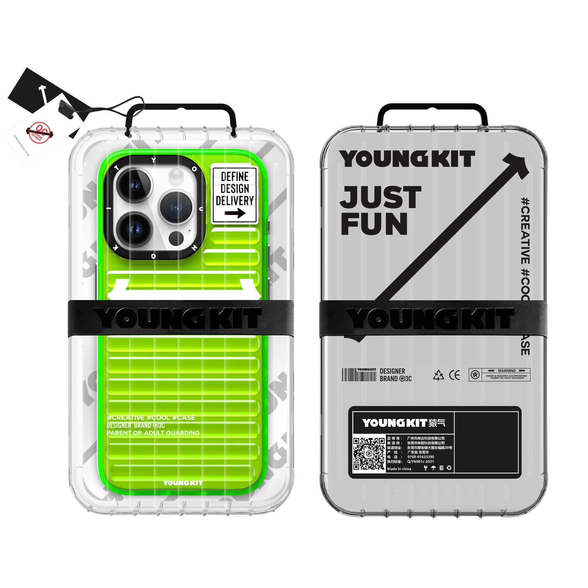 iPhone 15 Pro Kılıf YoungKit Luggage FireFly Serisi Kılıf