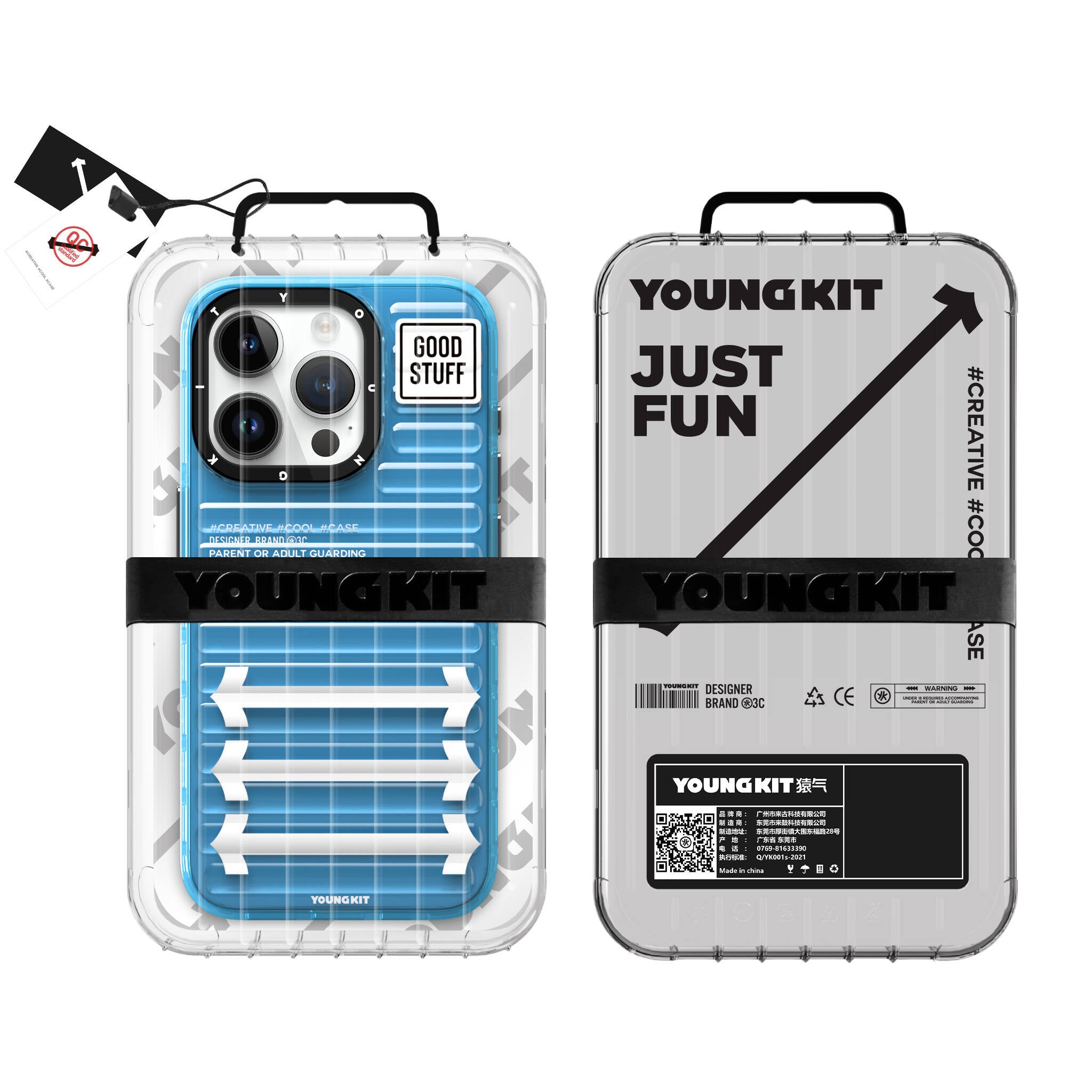 iPhone 15 Pro Kılıf YoungKit Luggage FireFly Serisi Kılıf