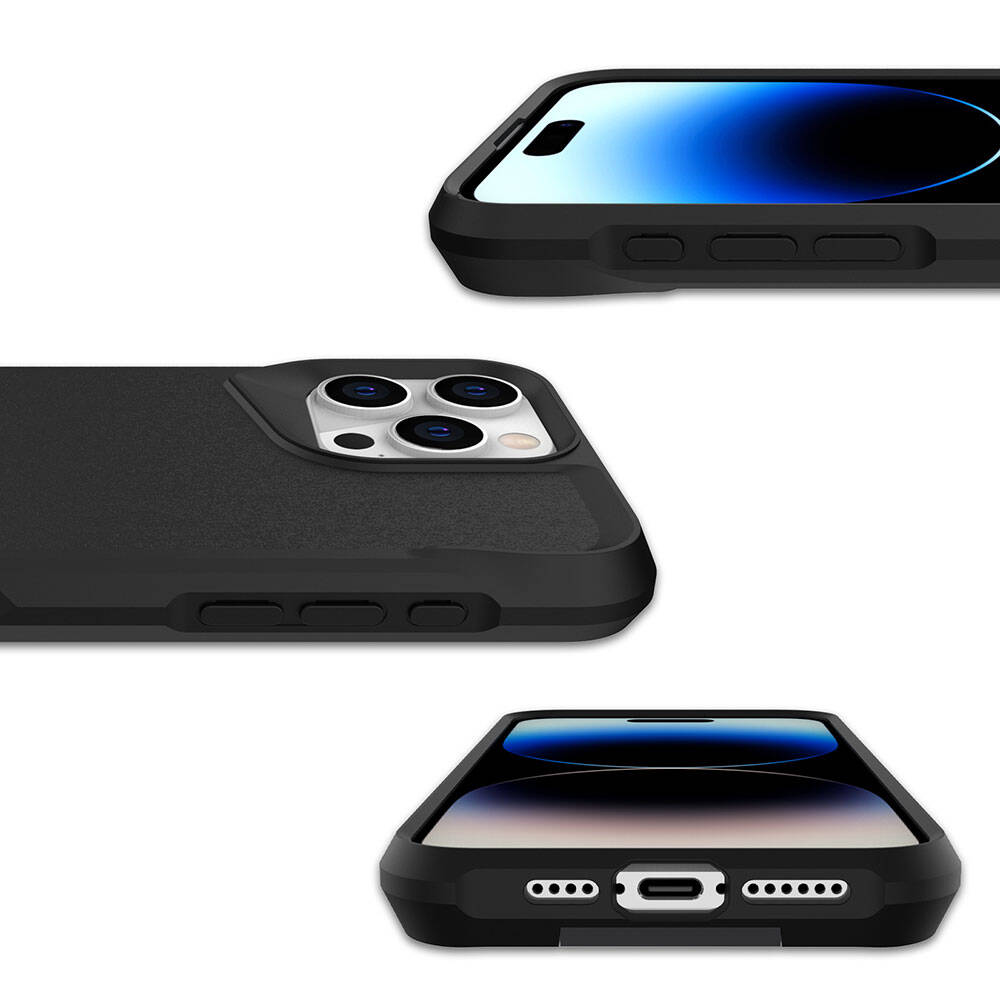 iPhone 15 Pro Kılıf Zore Airbag Kenarlı T-Max Mat Standlı Kılıf