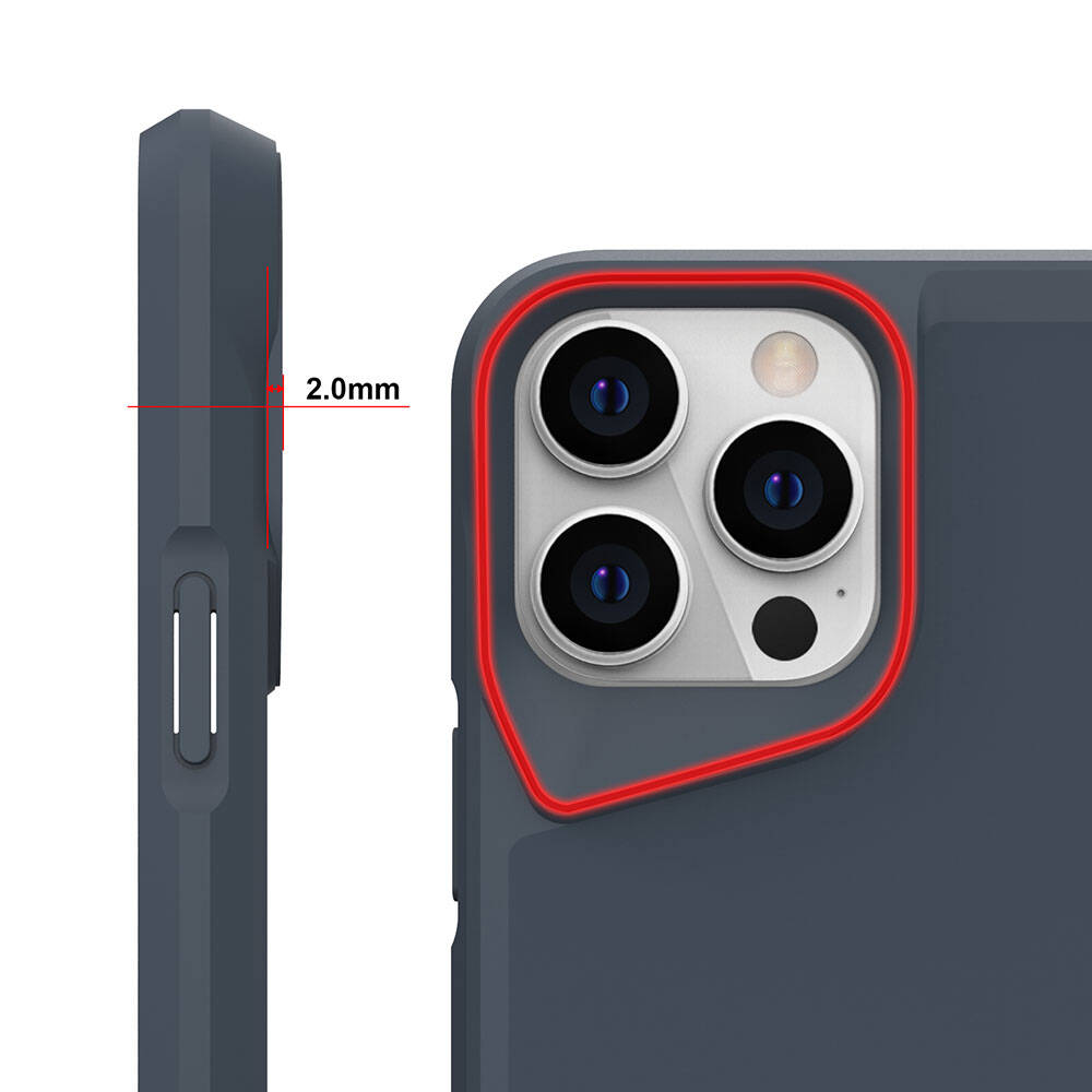 iPhone 15 Pro Kılıf Zore Airbag Kenarlı T-Max Mat Standlı Kılıf