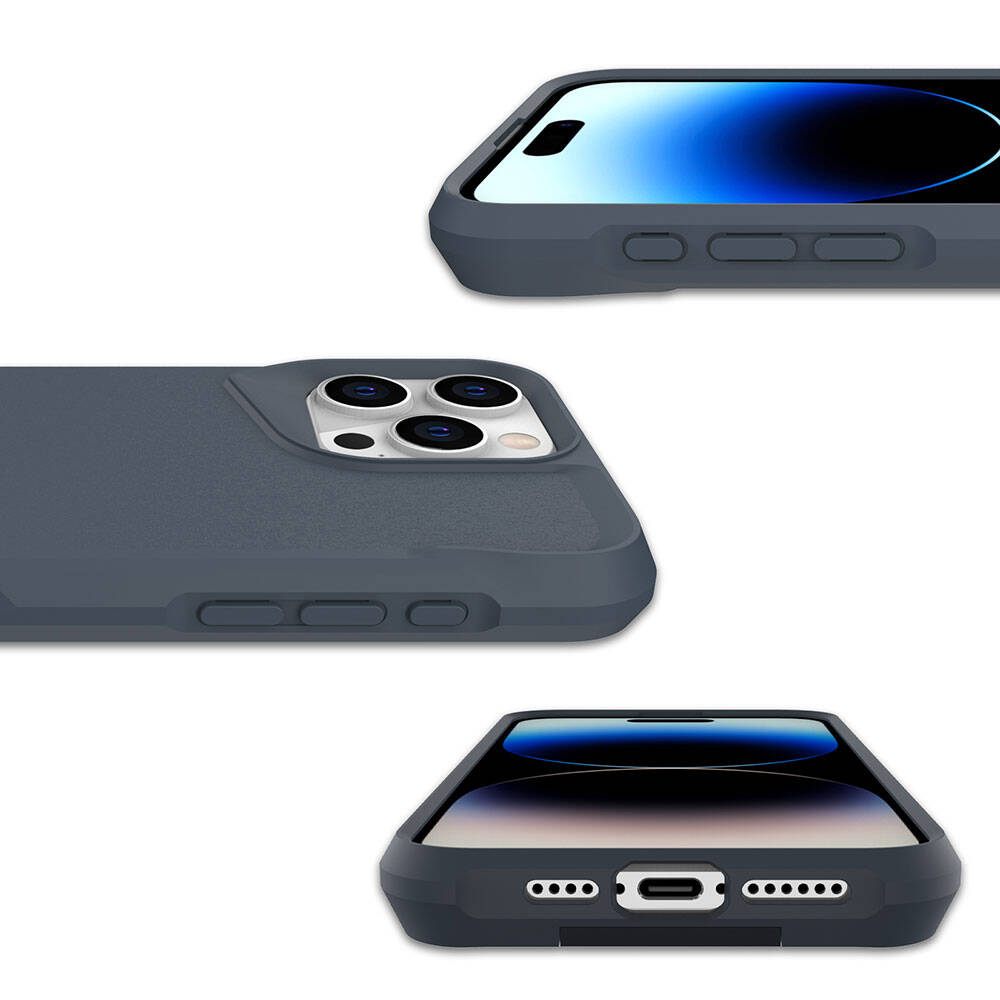 iPhone 15 Pro Kılıf Zore Airbag Kenarlı T-Max Mat Standlı Kılıf