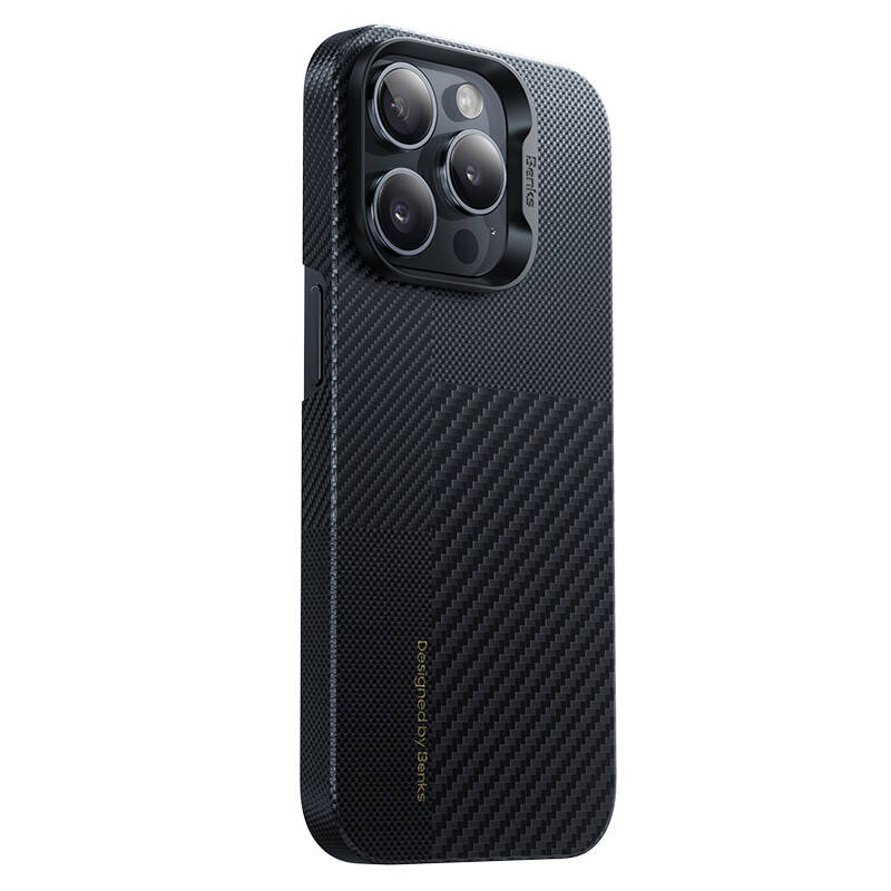 iPhone 15 Pro M-safe Şarj Özellikli Karbon Fiber Benks Montage ArmorAir Kevlar Kılıf
