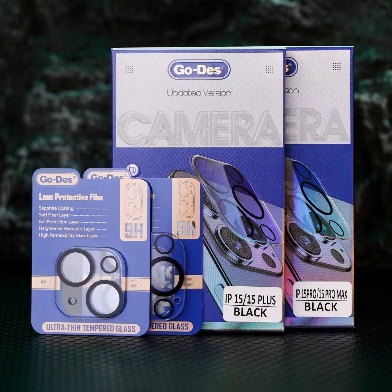 iPhone 15 Pro Max Go Des Lens Shield CL-14 Kamera Lens Koruyucu