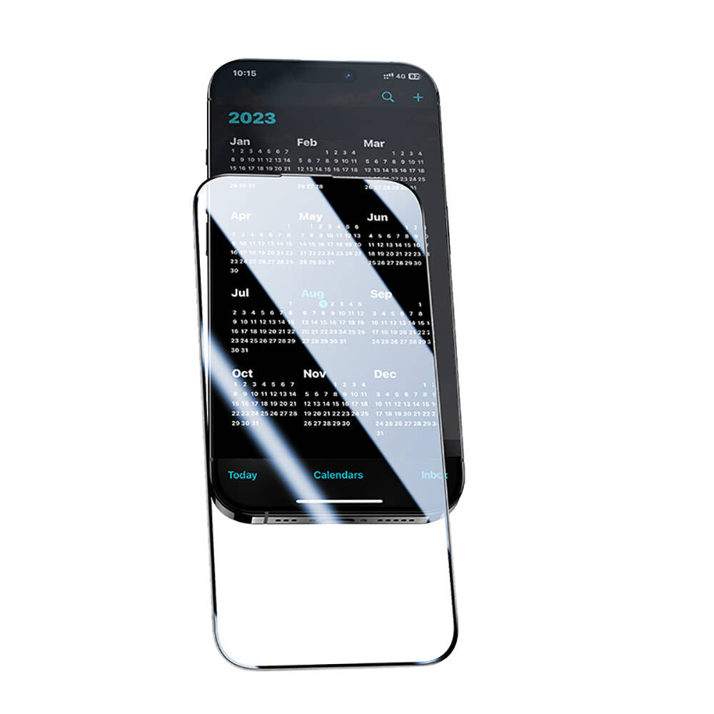iPhone 15 Pro Max Hidrofobik Ve Oleofobik Özellikli Benks Privacy Air Shield Ekran Koruyucu 10'lu Paket