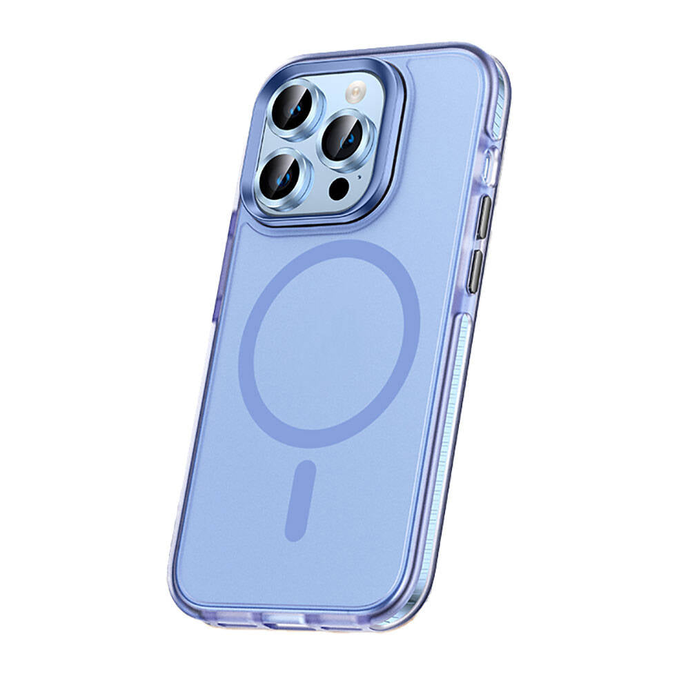 iPhone 15 Pro Max Kılıf Airbagli M-safe Wireless Şarj Özellikli Lens Koruyuculu Zore Klaptika Kılıf