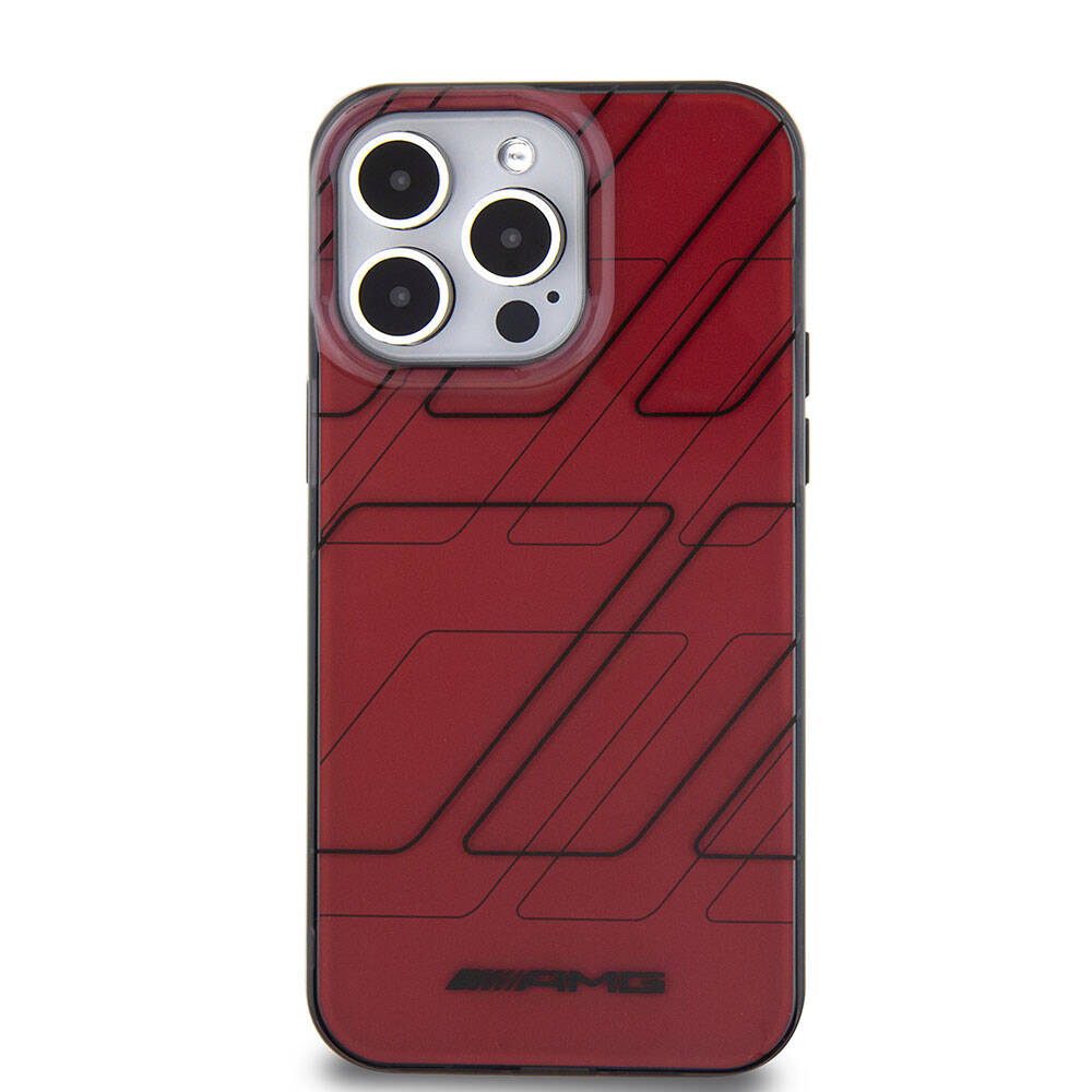 iPhone 15 Pro Max Kılıf AMG Orijinal Lisanslı Çift Katmanlı Dörtgen Desenli Kılıf