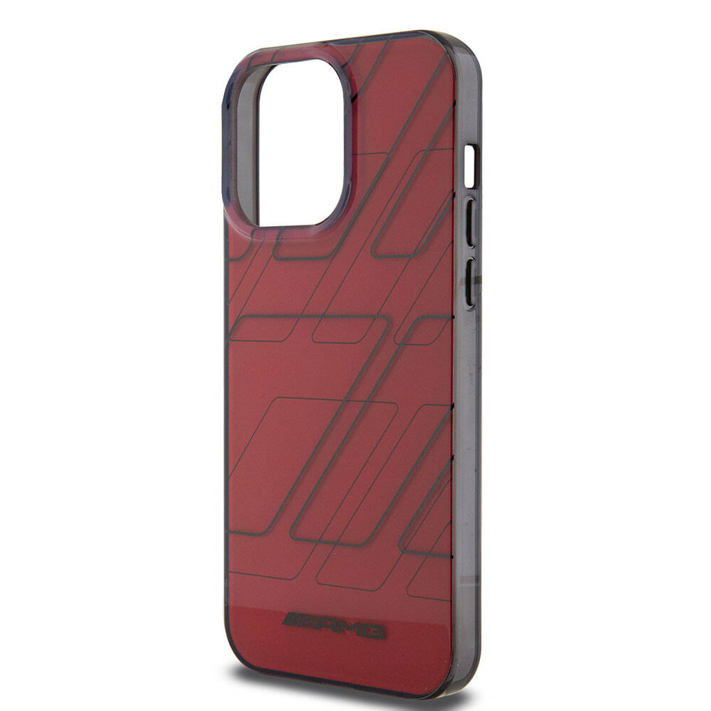iPhone 15 Pro Max Kılıf AMG Orijinal Lisanslı Çift Katmanlı Dörtgen Desenli Kılıf