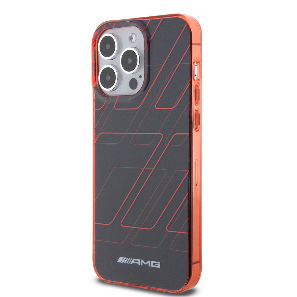 iPhone 15 Pro Max Kılıf AMG Orijinal Lisanslı Çift Katmanlı Dörtgen Desenli Kılıf