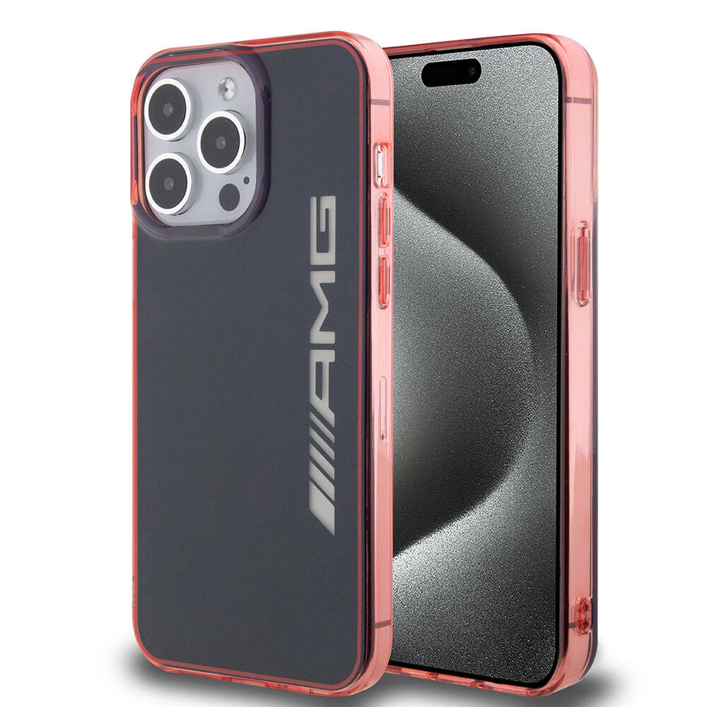 iPhone 15 Pro Max Kılıf AMG Orijinal Lisanslı Çift Katmanlı Şeffaf Büyük Logo Kılıf
