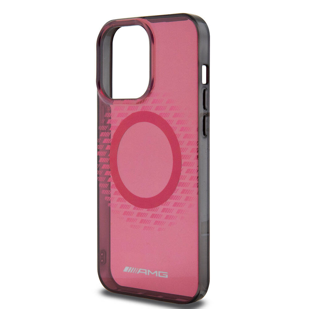 iPhone 15 Pro Max Kılıf AMG Orijinal Lisanslı M-safe Şarj Özellikli Eşkenar Dörtgen Desenli Transparan Kılıf