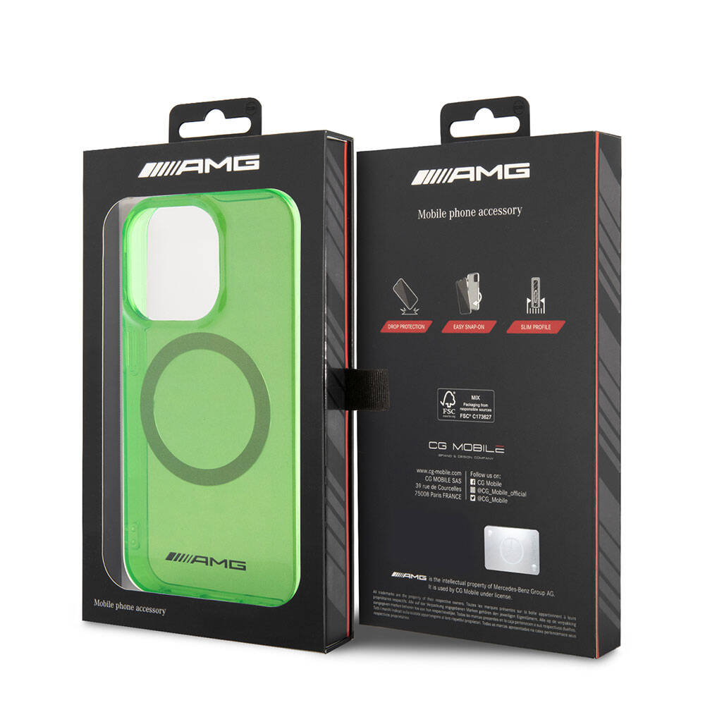 iPhone 15 Pro Max Kılıf AMG Orijinal Lisanslı M-safe Şarj Özellikli Transparan Kılıf