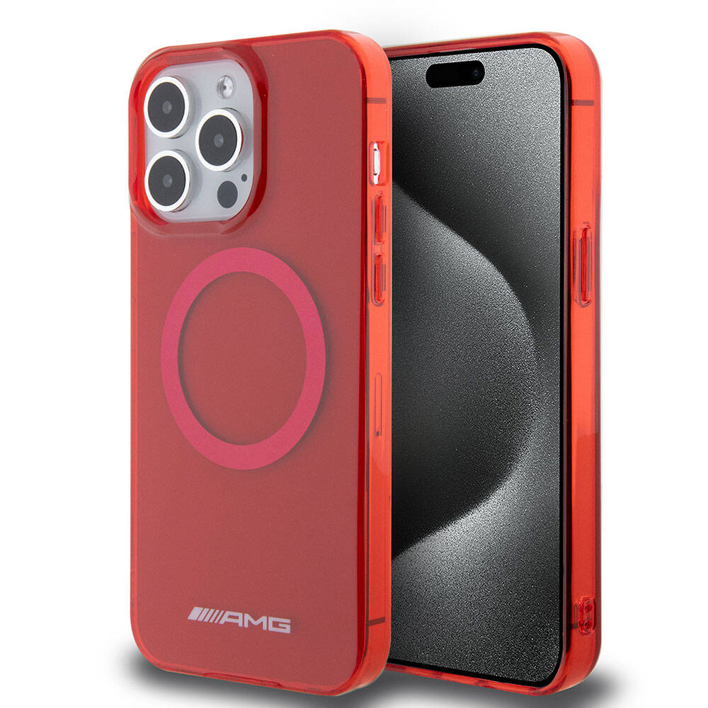 iPhone 15 Pro Max Kılıf AMG orijinal Lisanslı M-safe Şarj Özellikli Transparan Kılıf