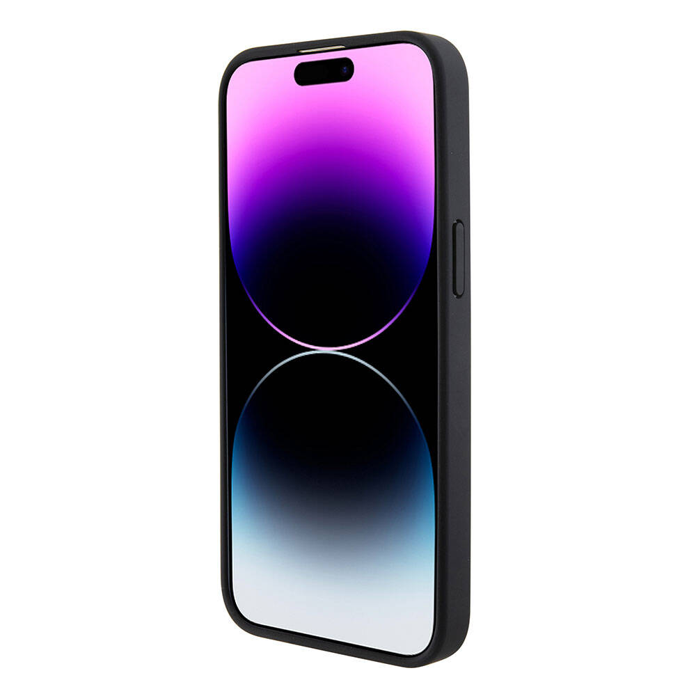 iPhone 15 Pro Kılıf BMW Orijinal Lisanslı Deri Arka Yüzey Metal Logolu Çift Şerit Tasarımlı Kılıf