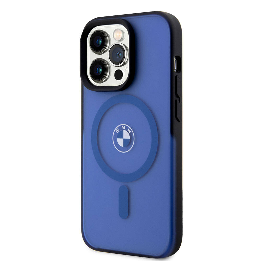 iPhone 15 Pro Max Kılıf BMW Orijinal Lisanslı M-safe Şarj Özellikli IML Baskı Logolu Buzlu Mat Kılıf