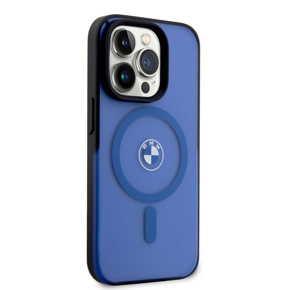 iPhone 15 Pro Max Kılıf BMW Orijinal Lisanslı M-safe Şarj Özellikli IML Baskı Logolu Buzlu Mat Kılıf