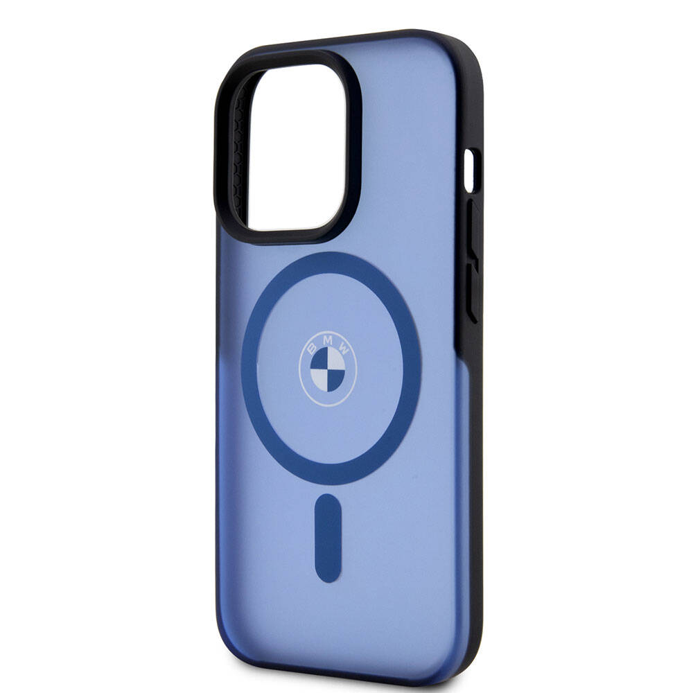 iPhone 15 Pro Max Kılıf BMW Orijinal Lisanslı M-safe Şarj Özellikli IML Baskı Logolu Buzlu Mat Kılıf