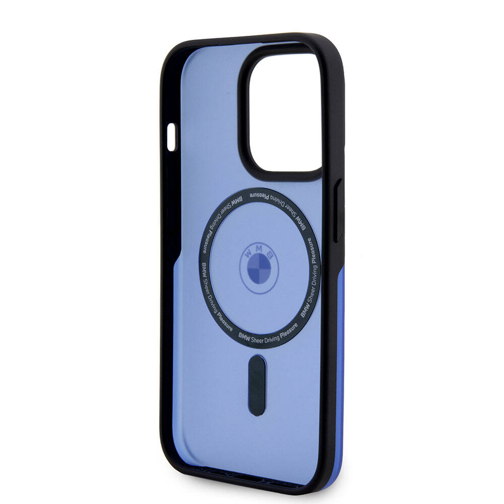 iPhone 15 Pro Max Kılıf BMW Orijinal Lisanslı M-safe Şarj Özellikli IML Baskı Logolu Buzlu Mat Kılıf