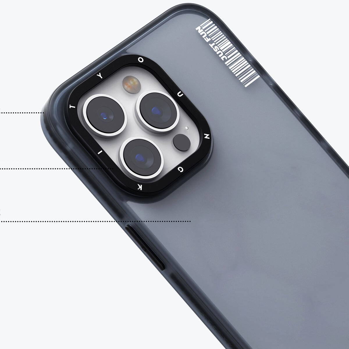 iPhone 15 Pro Max Kılıf Buzlu Mat Tasarım Youngkit Colored Sand Serisi Kılıf