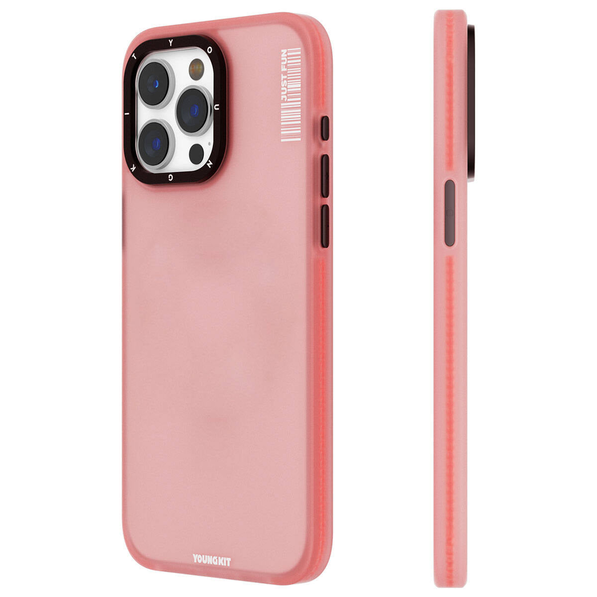 iPhone 15 Pro Max Kılıf Buzlu Mat Tasarım Youngkit Colored Sand Serisi Kılıf