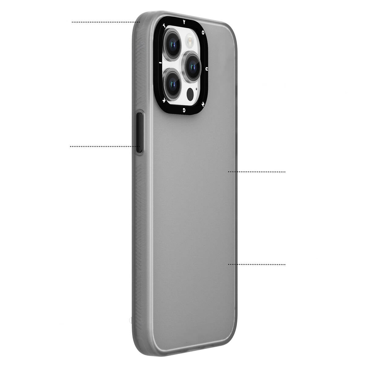 iPhone 15 Pro Max Kılıf Buzlu Mat Tasarım Youngkit Hidden Sand Serisi Kılıf
