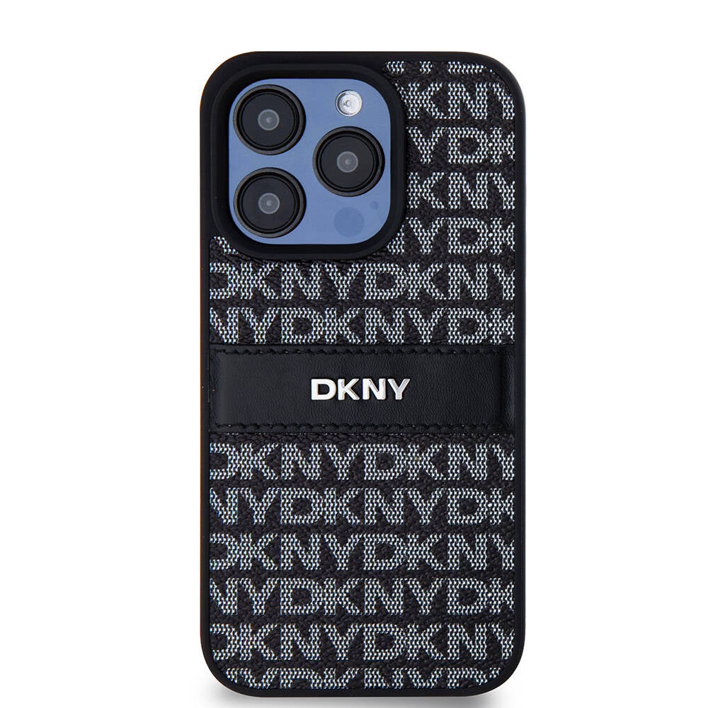iPhone 15 Pro Max Kılıf DKNY Orijinal Lisanslı 3D Yazılı Repeat Texture Pattern Kılıf
