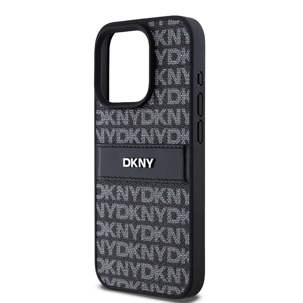 iPhone 15 Pro Max Kılıf DKNY Orijinal Lisanslı 3D Yazılı Repeat Texture Pattern Kılıf