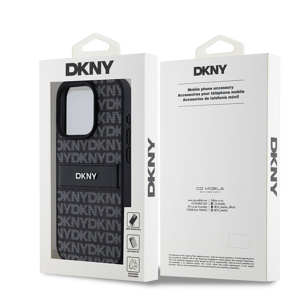 iPhone 15 Pro Max Kılıf DKNY Orijinal Lisanslı 3D Yazılı Repeat Texture Pattern Kılıf