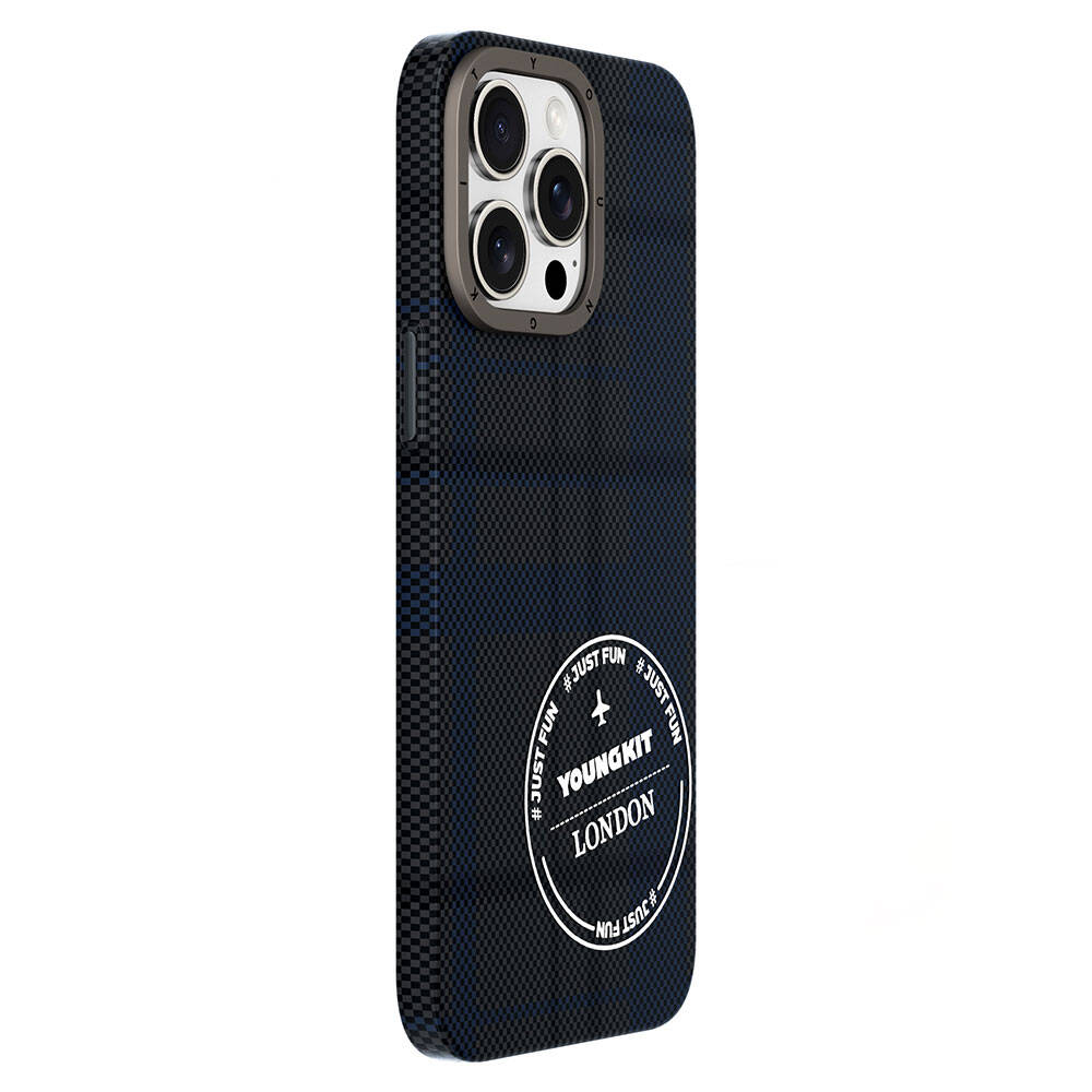 iPhone 15 Pro Max Kılıf Ekose Desenli Youngkit Gezhi Serisi Kılıf