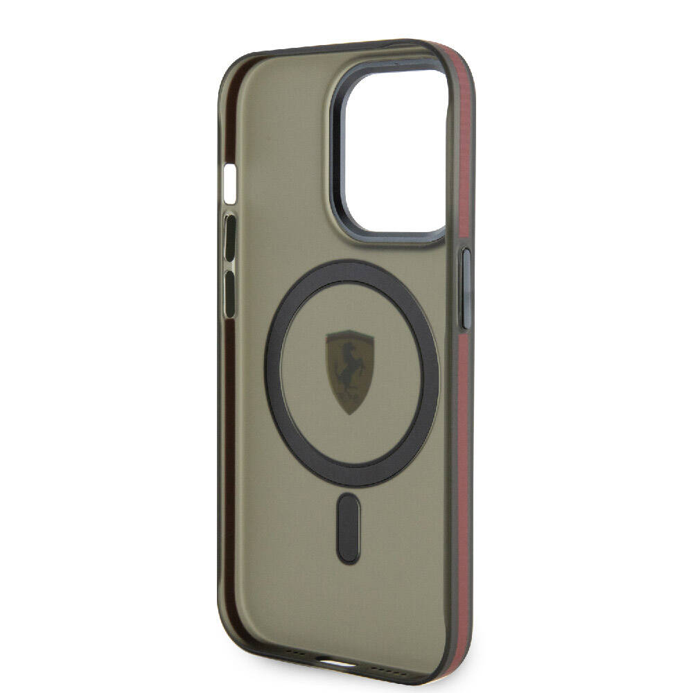 iPhone 15 Pro Max Kılıf Ferrari Orijinal Lisanslı M-safe Şarj Özellikli Kontrast Bumper Kılıf