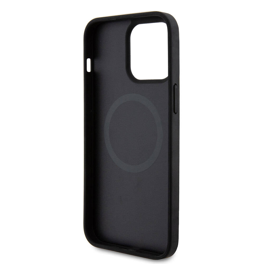 iPhone 15 Pro Max Kılıf Ferrari Orijinal Lisanslı M-safe Şarj Özellikli Metal Logolu PU Karbon Kılıf