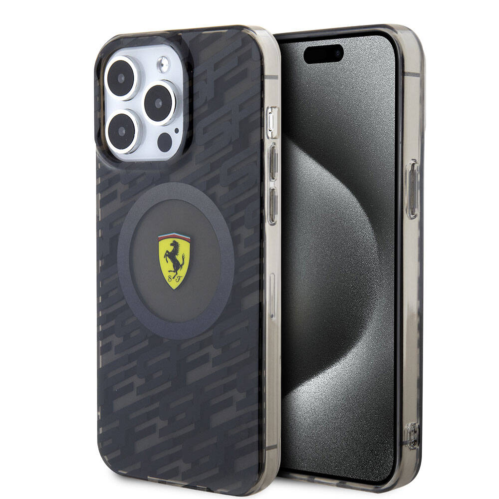 iPhone 15 Pro Max Kılıf Ferrari Orijinal Lisanslı M-safe Şarj Özellikli Multi SF Kılıf
