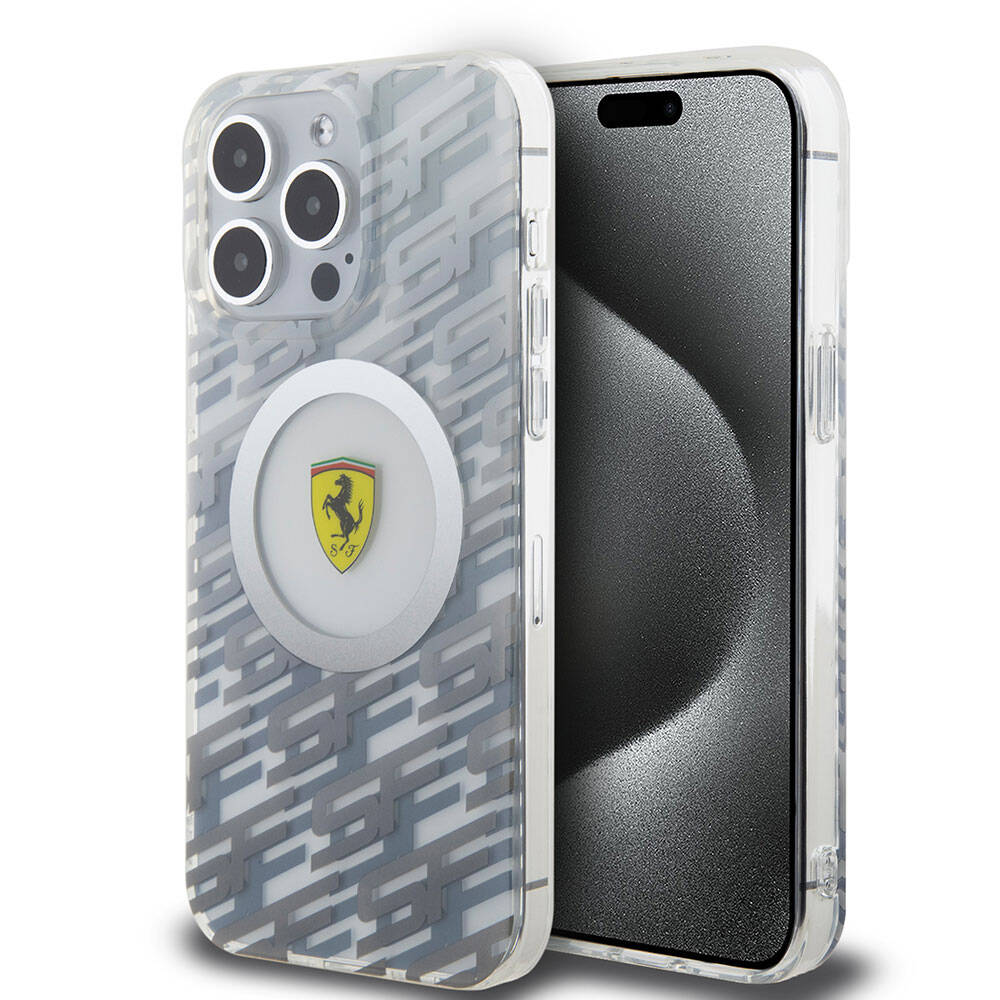 iPhone 15 Pro Max Kılıf Ferrari Orijinal Lisanslı M-safe Şarj Özellikli Multi SF Kılıf