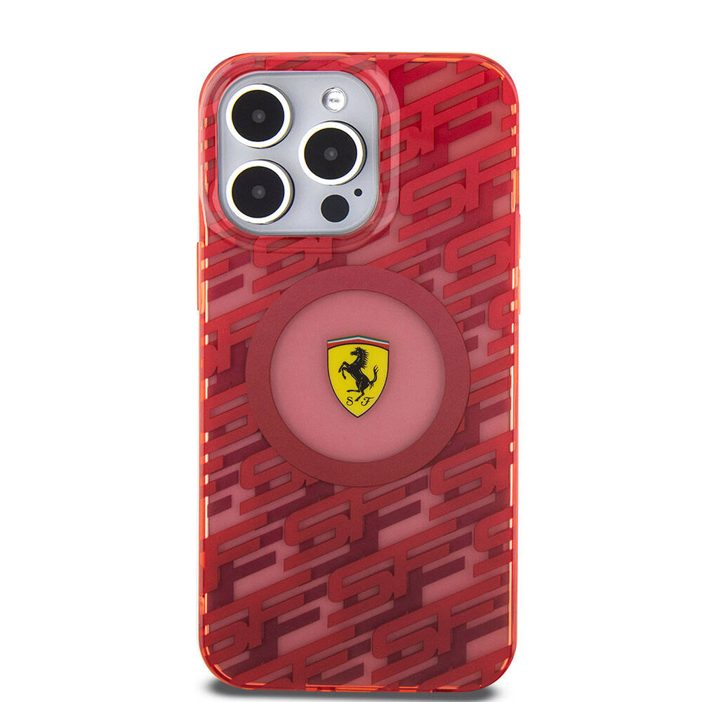 iPhone 15 Pro Max Kılıf Ferrari Orijinal Lisanslı M-safe Şarj Özellikli Multi SF Kılıf