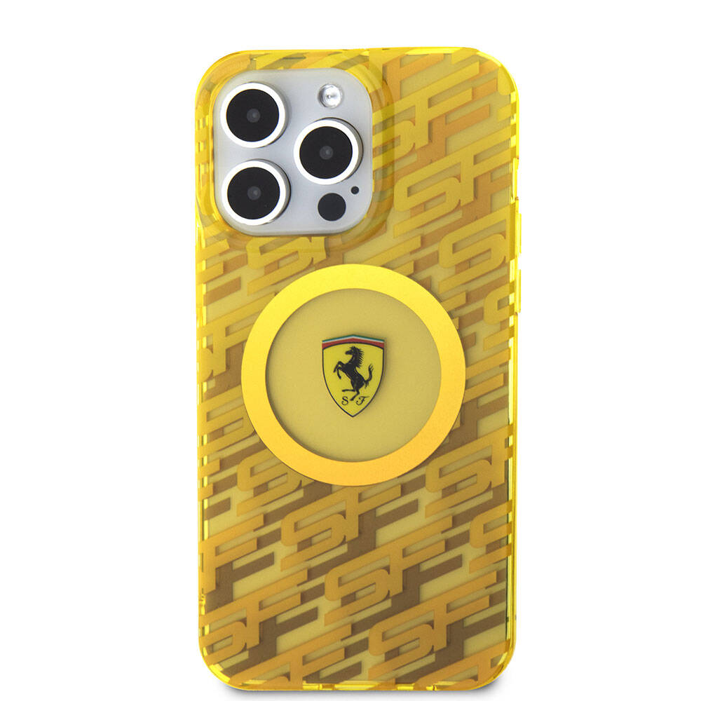 iPhone 15 Pro Max Kılıf Ferrari Orijinal Lisanslı M-safe Şarj Özellikli Multi SF Kılıf