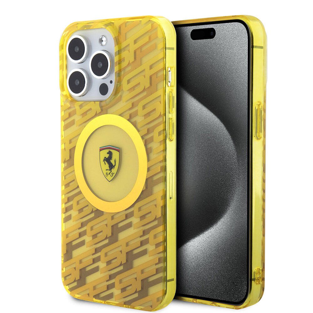 iPhone 15 Pro Max Kılıf Ferrari Orijinal Lisanslı M-safe Şarj Özellikli Multi SF Kılıf
