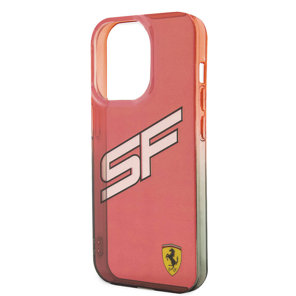 iPhone 15 Pro Max Kılıf Ferrari Orijinal Lisanslı Transparan SF Yazılı Kenarları Renk Geçişli Kılıf