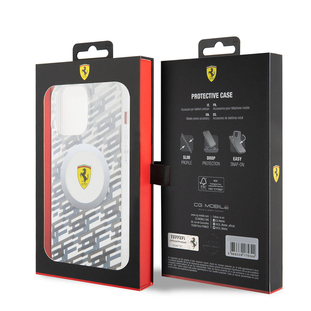 iPhone 15 Pro Max Kılıf Ferrari orijinal Lisanslı M-safe Şarj Özellikli Multi SF Kılıf