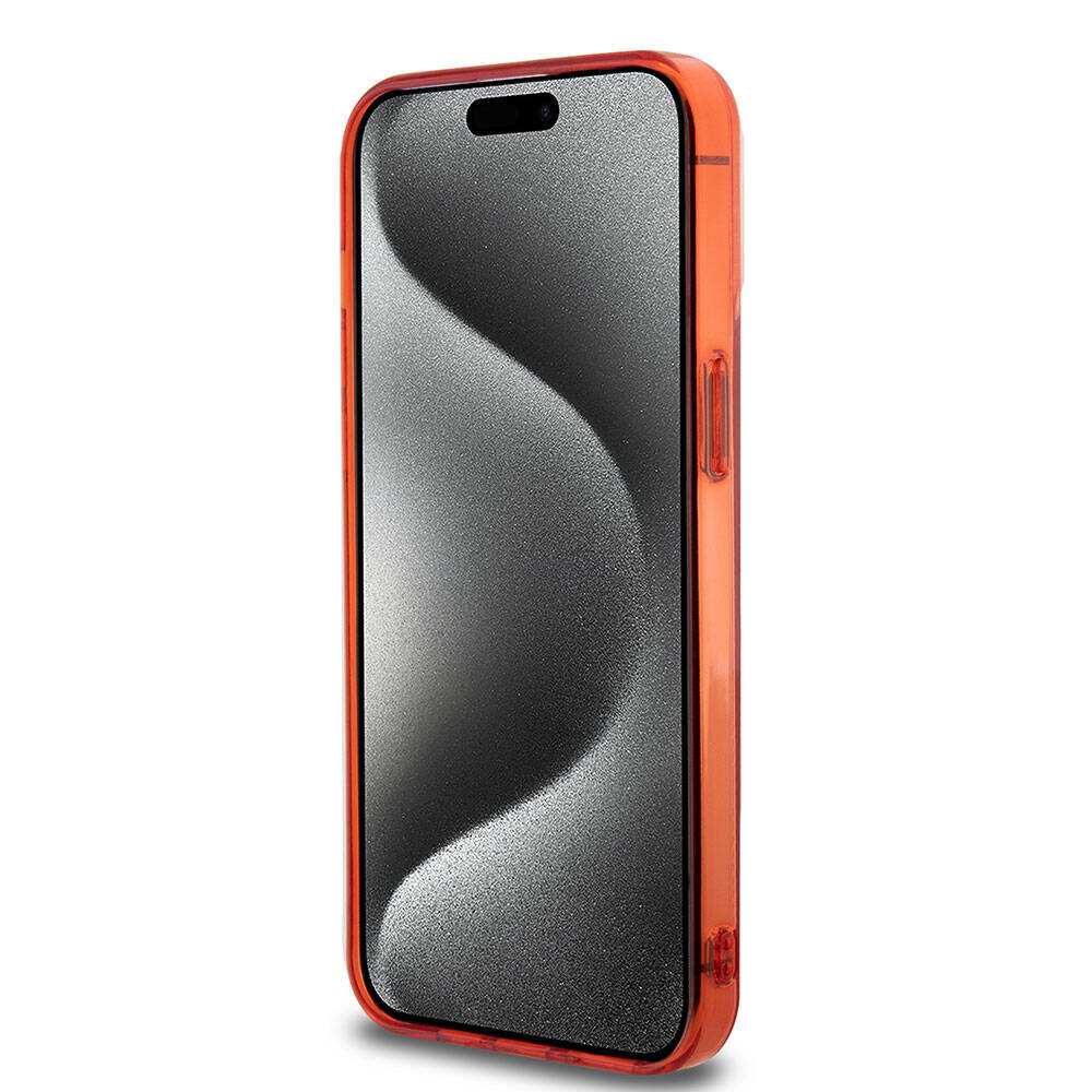 iPhone 15 Pro Max Kılıf Ferrari orijinal Lisanslı M-safe Şarj Özellikli Parçalanan Noktalar Desenli Kılıf