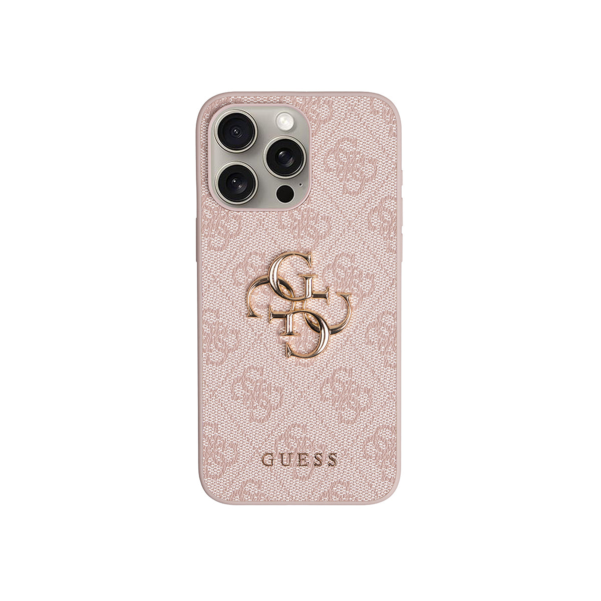 iPhone 15 Pro Max Kılıf Guess Orijinal Lisanslı 4G Büyük Metal Logolu Kalın Askılı Kılıf
