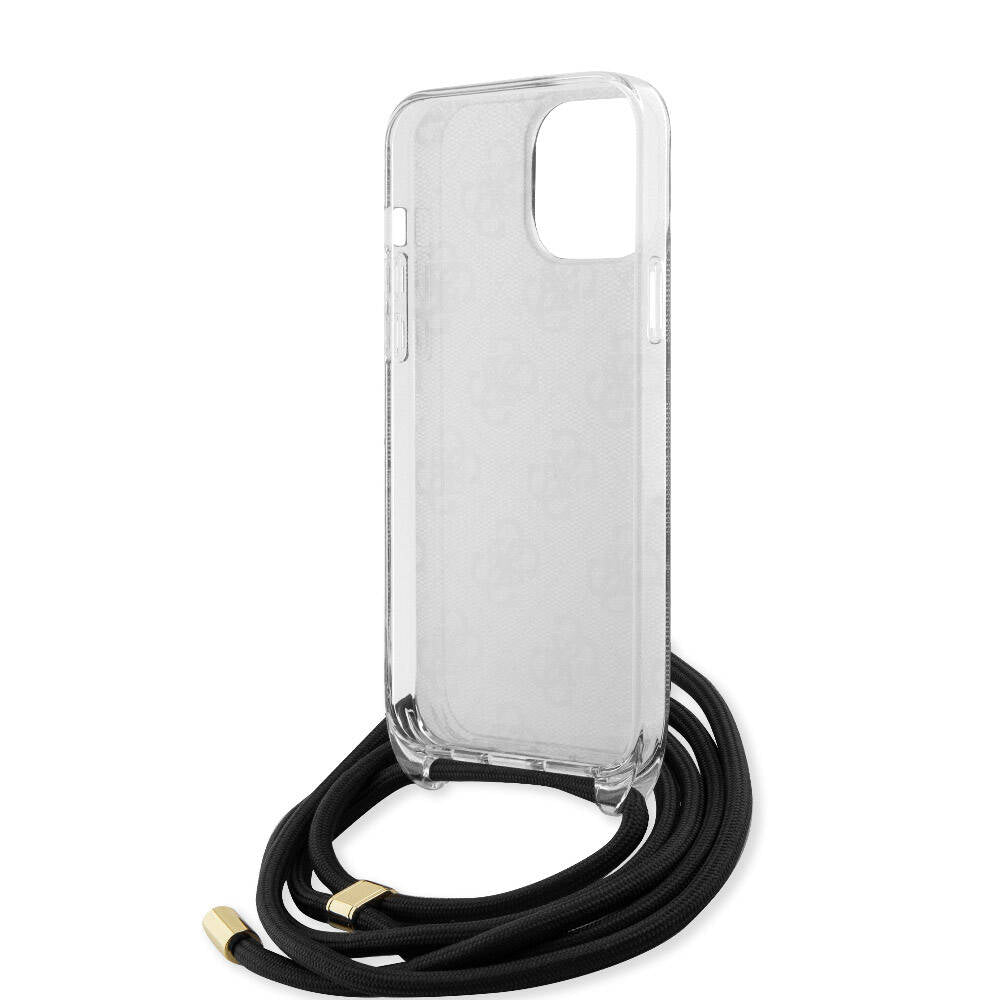 iPhone 15 Pro Max Kılıf Guess Orijinal Lisanslı Çapraz Kordon 4G Desenli Kılıf