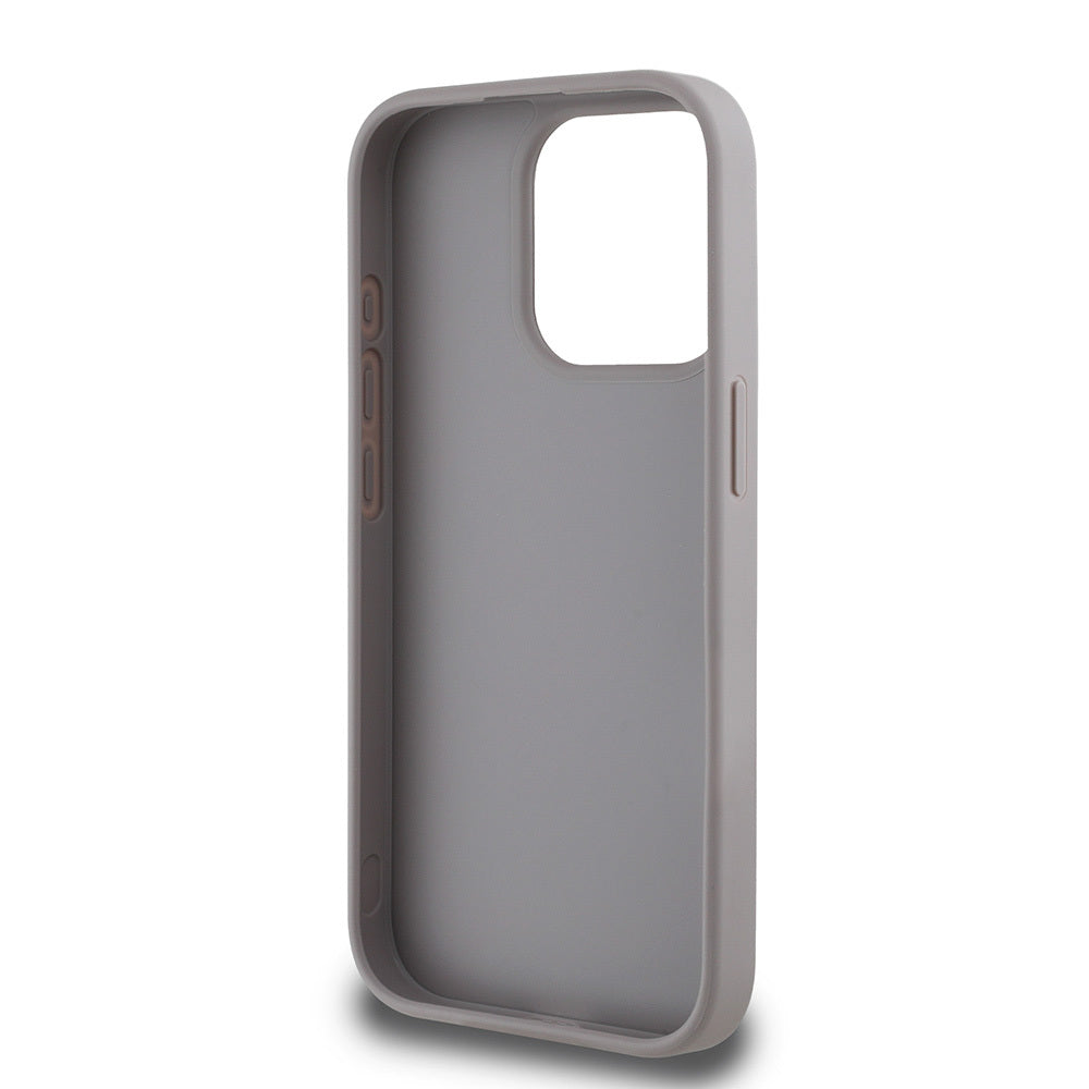 iPhone 15 Pro Max Kılıf Guess Orijinal Lisanslı Gül Baskılı Büyük Metal Logo Dizaynlı Kılıf