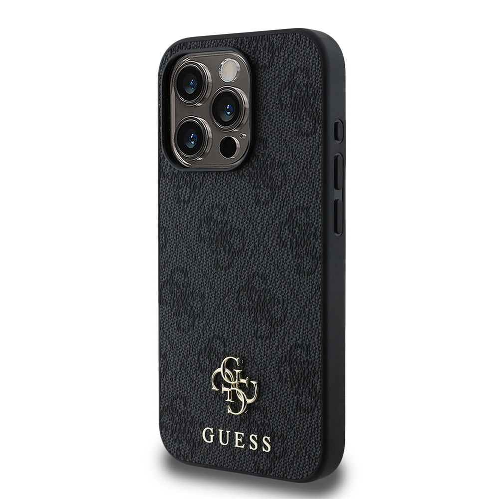 iPhone 15 Pro Max Kılıf Guess Orijinal Lisanslı M-safe Şarj Özellikli Small 4G Classic Kılıf