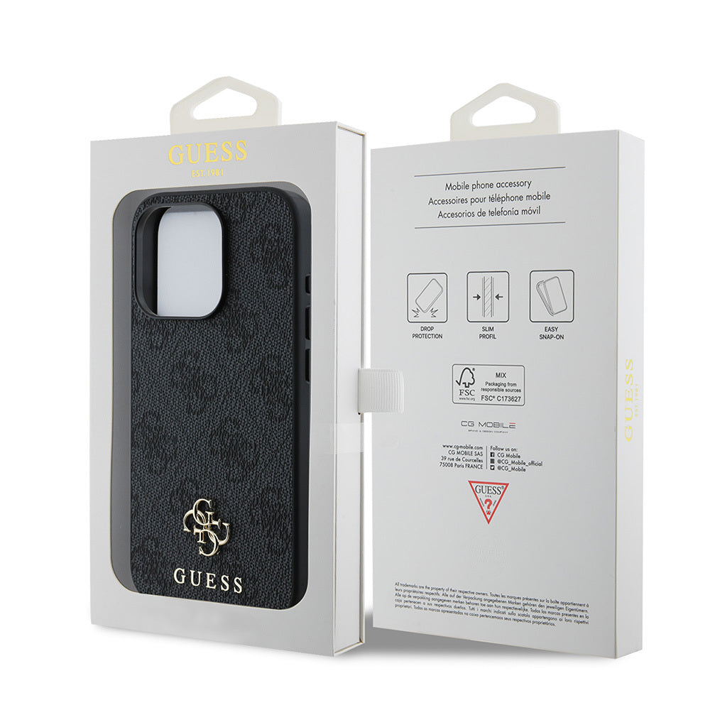 iPhone 15 Pro Max Kılıf Guess Orijinal Lisanslı M-safe Şarj Özellikli Small 4G Classic Kılıf