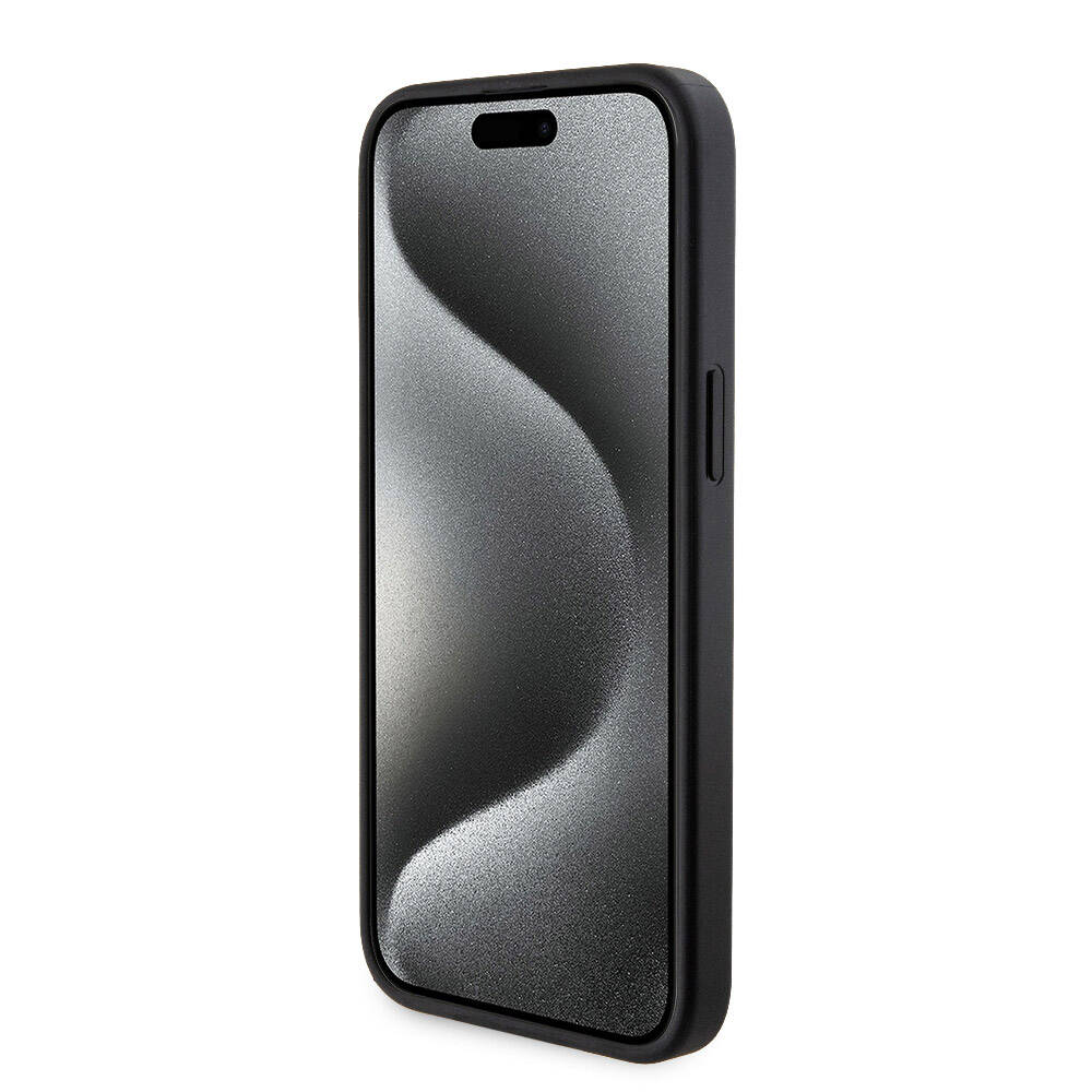 iPhone 15 Pro Max Kılıf Guess Orijinal Lisanslı M-safe Şarj Özellikli Yazı Logolu 4G Desenli Kılıf + Powerbank 5000mAh 2in1 Set
