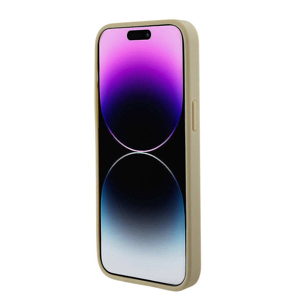 iPhone 15 Pro Max Kılıf Guess Orijinal Lisanslı M-safe Şarj Özellikli Yazı Logolu Saffiano Kılıf