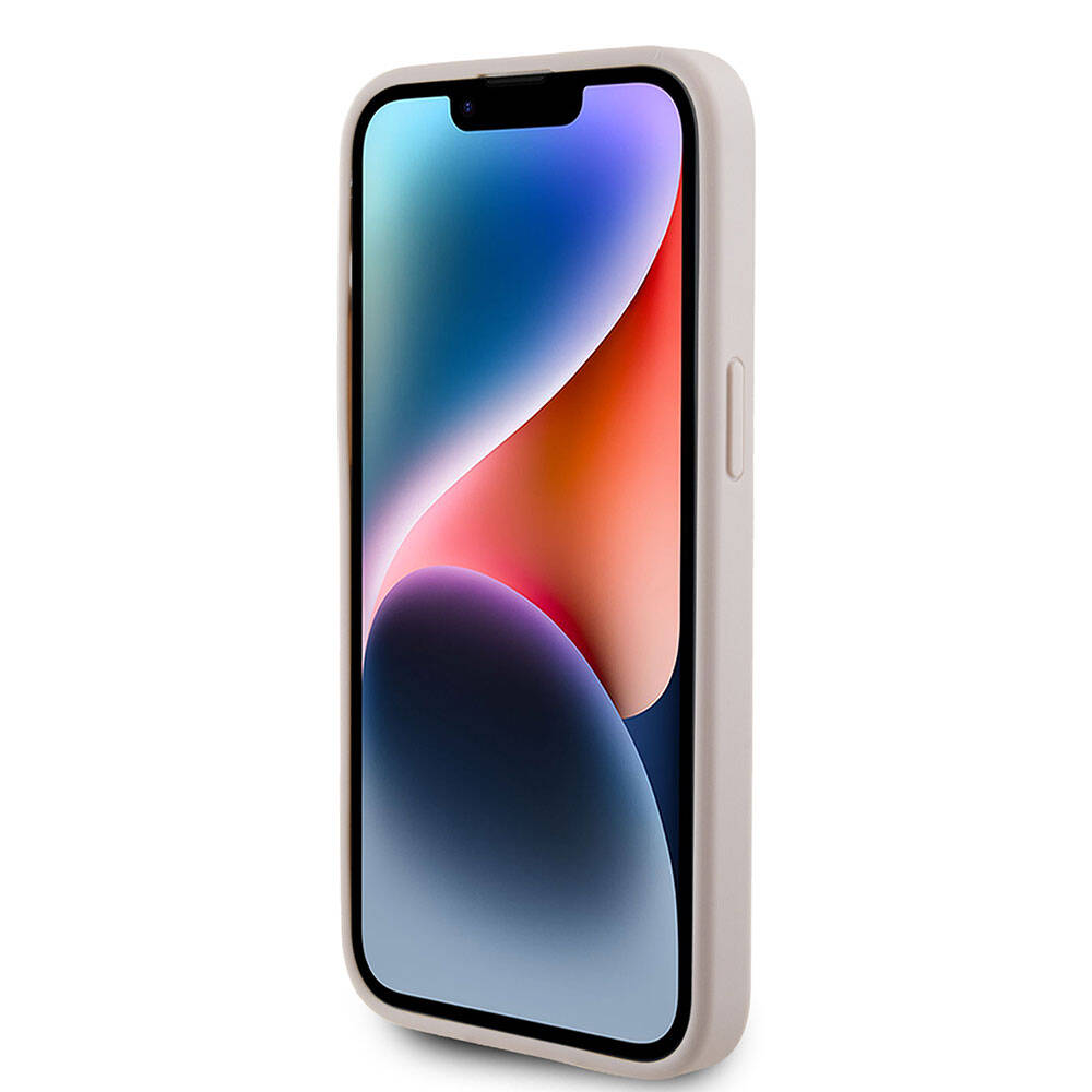 iPhone 15 Pro Max Kılıf Guess Orijinal Lisanslı M-safe Şarj Özellikli Yazı Logolu Saffiano Kılıf