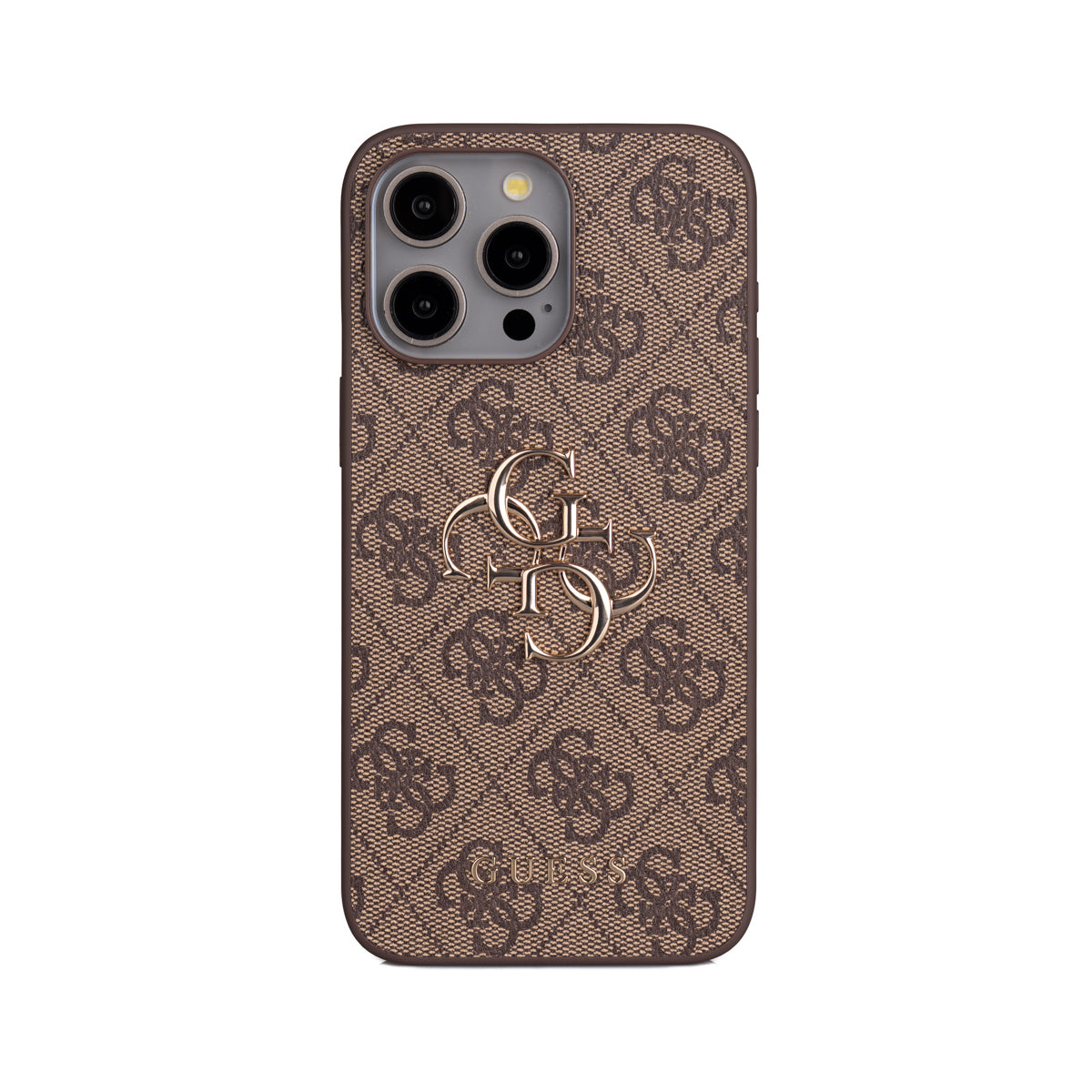 iPhone 15 Pro Max Kılıf Guess Orijinal Lisanslı PU Deri 4G Büyük Metal Logolu Çapraz Vücut Askılı Kılıf