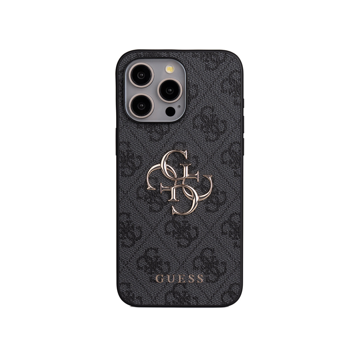 iPhone 15 Pro Max Kılıf Guess Orijinal Lisanslı PU Deri 4G Büyük Metal Logolu Çapraz Vücut Askılı Kılıf