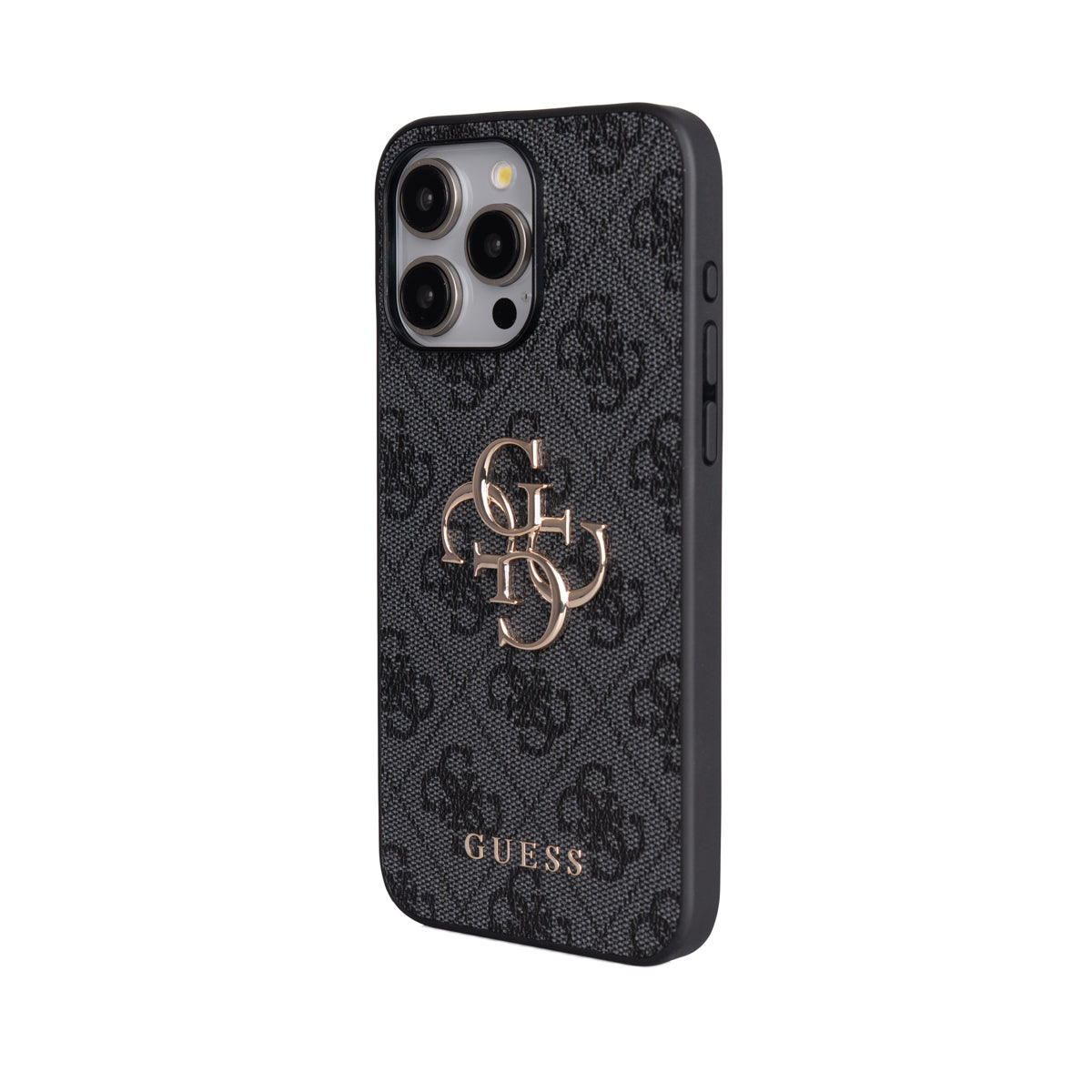 iPhone 15 Pro Max Kılıf Guess Orijinal Lisanslı PU Deri 4G Büyük Metal Logolu Çapraz Vücut Askılı Kılıf