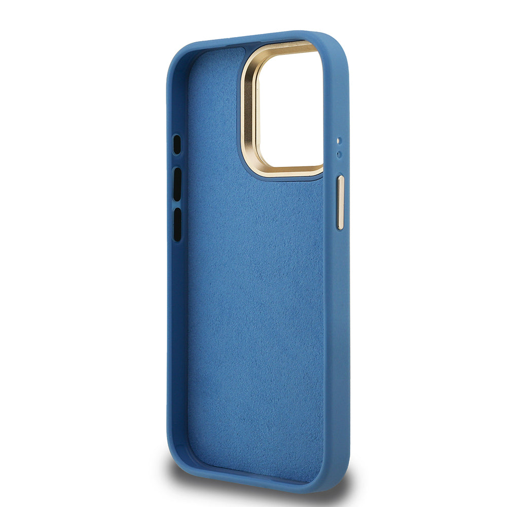 iPhone 15 Pro Max Kılıf Guess Orijinal Lisanslı PU Deri 4G Desenli Metal Büyük 4G ve Yazı Logolu Kamera Standlı Kılıf